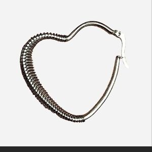 Stylish Stainless Steel Silver Heart Earrings